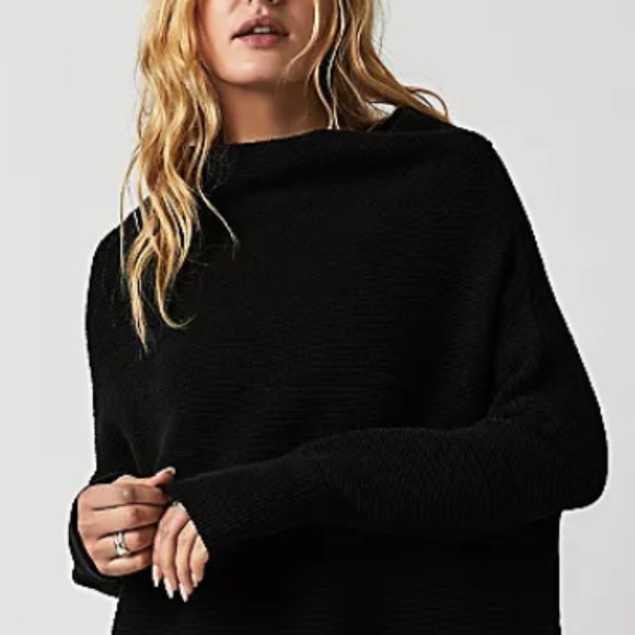 Free People Ottoman Slouchy Tunic - Black, S